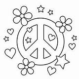 Coloring Sign Peace Pages Printable Mandala Print Heart Top Color Designlooter Symbol Drawings Getcolorings Flower Balloons 230px 26kb sketch template
