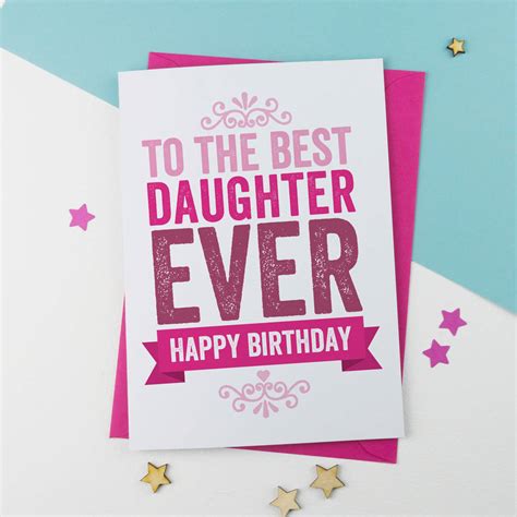 daughter birthday card     alphabet notonthehighstreetcom