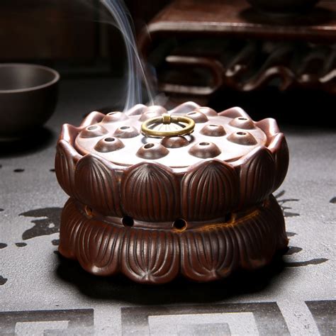 creative lotus flower burner tower incense cones burner incense stick incense coil holder