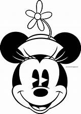 Minnie Mouse Face Old Coloring Happy Wecoloringpage Eyes Close sketch template