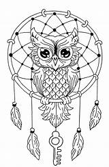 Dream Catcher Coloring Pages Owl Kids sketch template