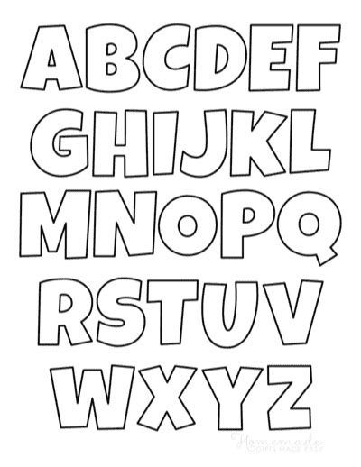 printable bubble letters alphabet  printable templates