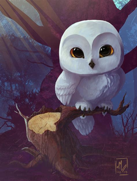 cute  owl illustration  borealkitsune  deviantart