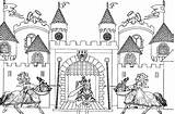 Feudalism Ritter Activityshelter Burgen Coloriage Edad Edat Mitjana Template Recursos Middle Chateau Arthur Española sketch template