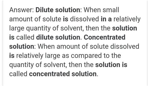 difference  dilute  concentrated solution brainlyin