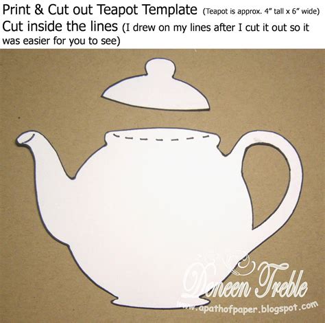 path  paper top tip tuesday teapot card tutorial