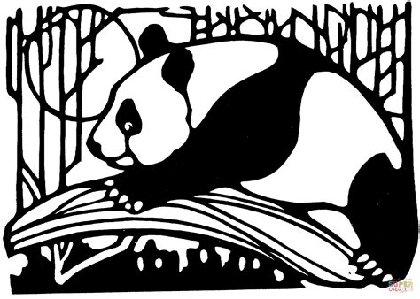 panda  bamboo forest coloring page  printable coloring pages