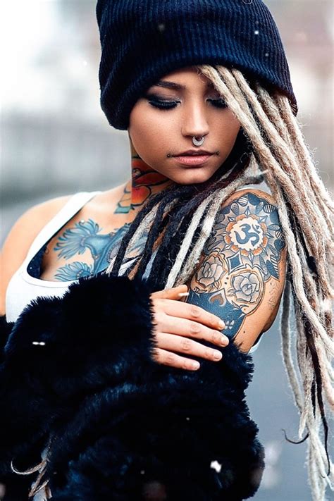 Tattoo Girl Hat Braids Snow 640x1136 Iphone 5 5s 5c Se Wallpaper