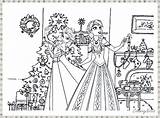 Christmas Coloring Pages Frozen Elsa Choose Board Cute Anna sketch template