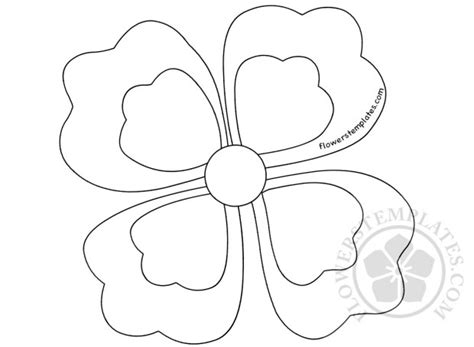 petal flower coloring page flowers templates