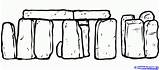 Stonehenge Draw Designlooter Dragoart sketch template