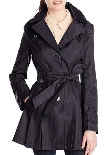 Women’s Single Breasted Belted Trench Coat With Hood