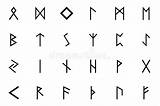 Scandinavia Runes Letters Esoteric Divination Prediction sketch template