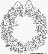 Wreath sketch template