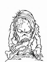 Zombie Coloring Pages Halloween Printable Kids Color Print Getcolorings sketch template
