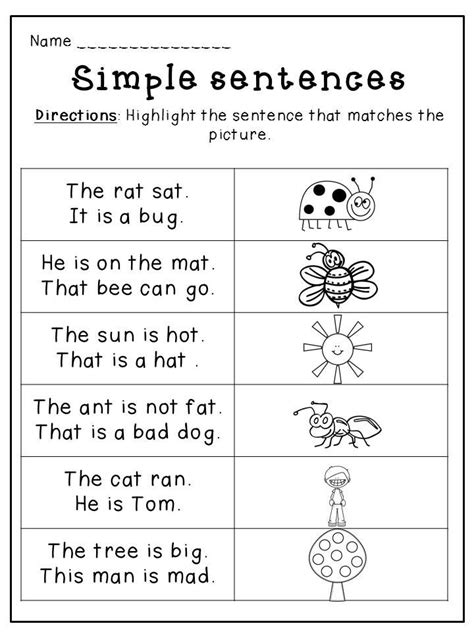 kindergarten spring language packet silly sentences alphabet line