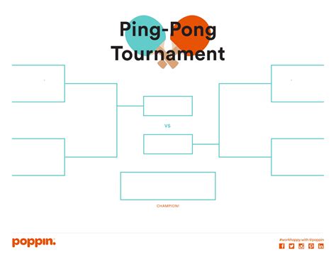 ping pong tournament template  printable printable templates