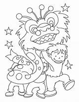 Chinese Year Coloring Pages Kids sketch template