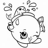Fish Goldie Bowl Shopkin Coloring Pages Categories Shopkins sketch template