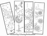 Colouring Bookmark Mothers sketch template