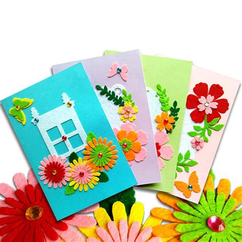 qiaoniuniu card making kits diy handmade greeting card kits  kids