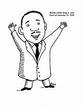 Luther Martin King Jr Coloring Pages Worksheets Mlk Kids Printables Crafts Preschooler sketch template