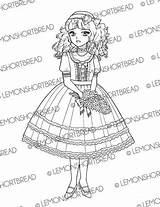 Pages Digital Shoujo Coloring Colouring Etsy sketch template