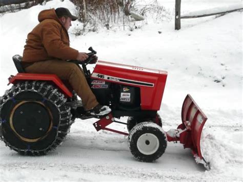 ttg case  garden tractor slideshow snow plowing ttg