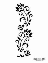 Stencil Flower Designs Patterns Craft Print Hawaiian Printing Projects Applique Quilt Also sketch template