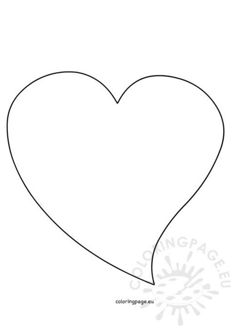 valentine heart template coloring page