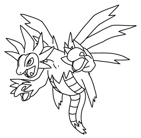 hydreigon pokemon coloring page  printable coloring pages  kids