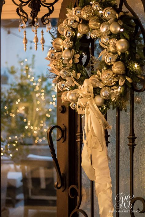 silver and gold christmas front porch randi garrett design