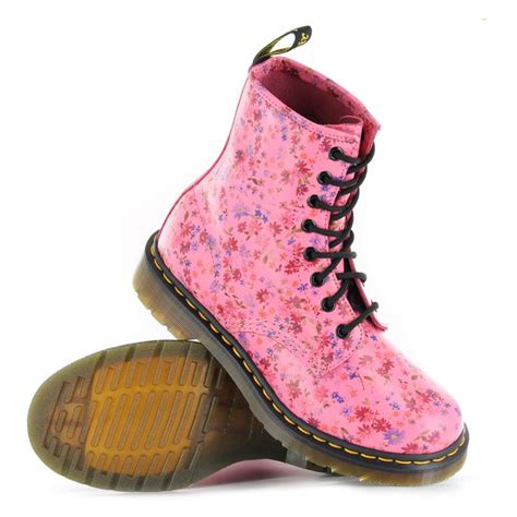 pink floral    officially customized  martens     material