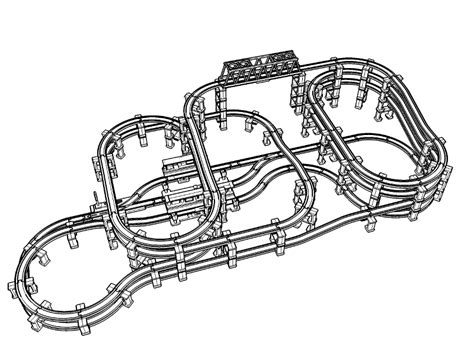 自動のりかえ駅と自動ターンアウト sketchupでプラレール