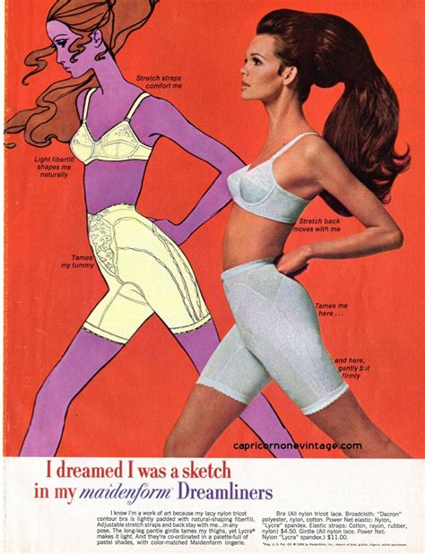 vintage 1968 maidenform dreamliners magazine ad bra girdle
