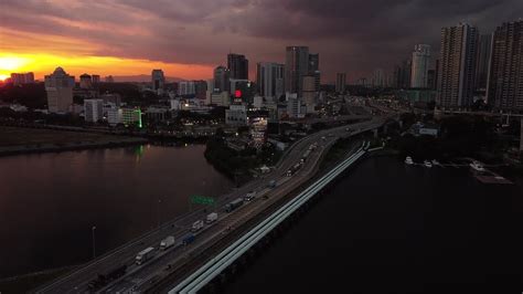 epic sunset  johor bahru malaysia drone flying dji mini  se youtube