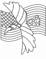 Coloring Flag Pages Eagle Printable Kids sketch template