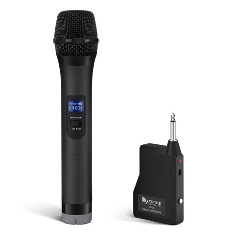 fifine wireless microphonehandheld dynamic microphone wireless mic system  karaoke nights