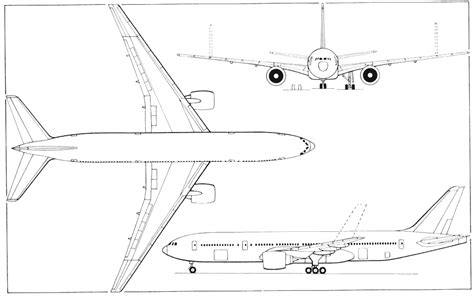 boeing  drawing blueprint sketch coloring page