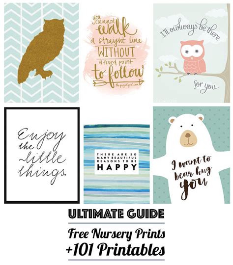 nursery printables ultimate guide  nursery art  cutees