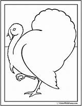 Turkey Coloring Outline Pages Silhouette Colorwithfuzzy sketch template