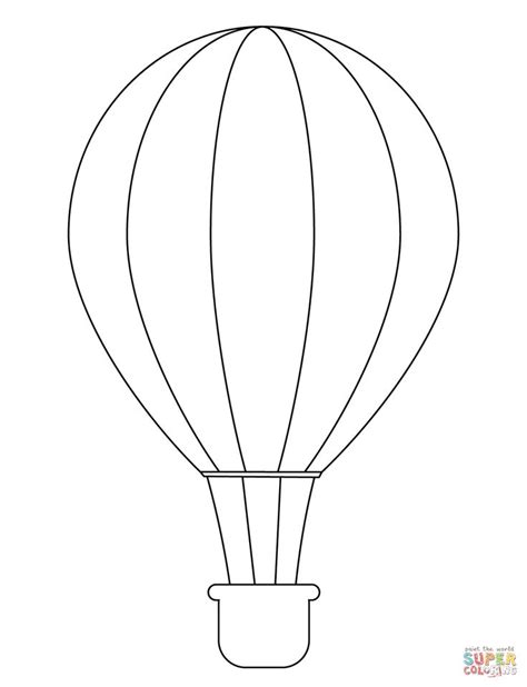 simple hot air balloon coloring page  printable