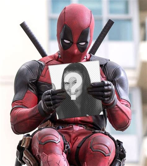 deadpool holding  photo    effect