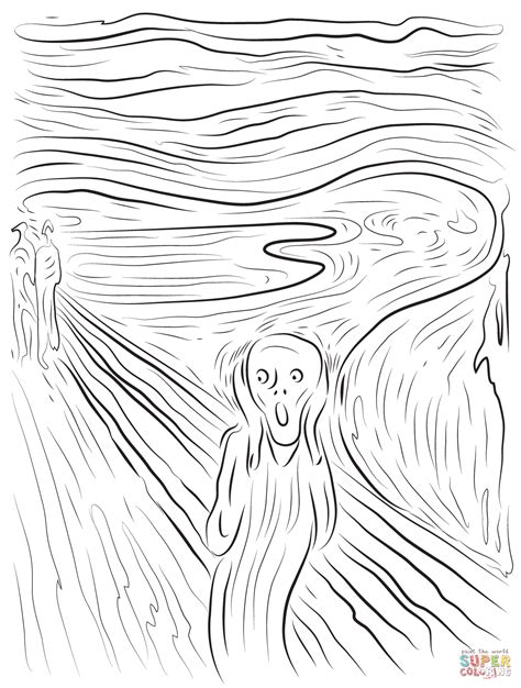 scream mask coloring pages