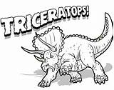 Triceratops Coloring Pages Printable Dinosaur Kids sketch template