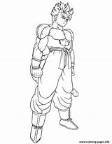 Saiyan Goku Gohan Gogeta Ausmalbilder Coloringhome Ssj4 Dbz Vegito Buu Ausmalbild Insertion sketch template