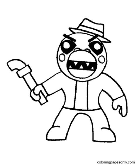 roblox piggy coloring pages