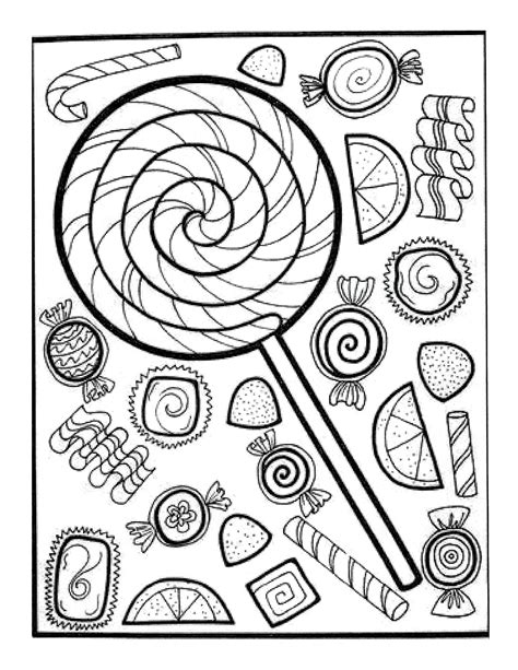 christmas candy coloring coloring pages