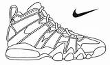 Coloring Jordan Pages Air Shoes Popular sketch template