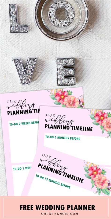 printable wedding planner  wedding checklist